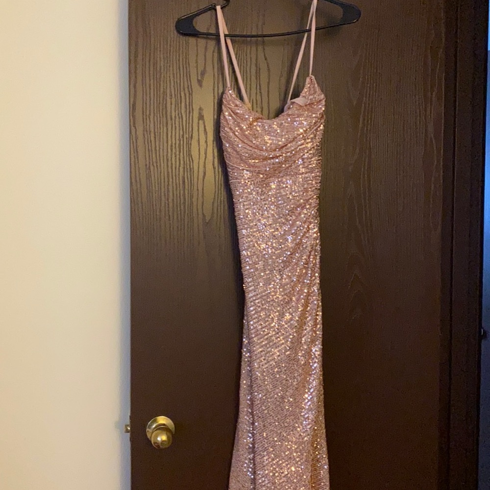 Rose gold sparkle dress